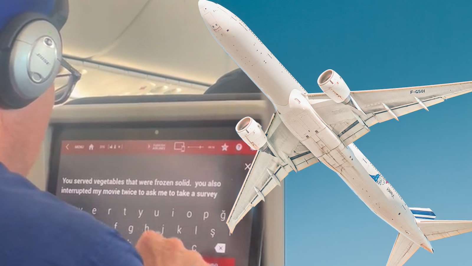 Passenger goes viral after submitting a scathing airline survey mid-flight