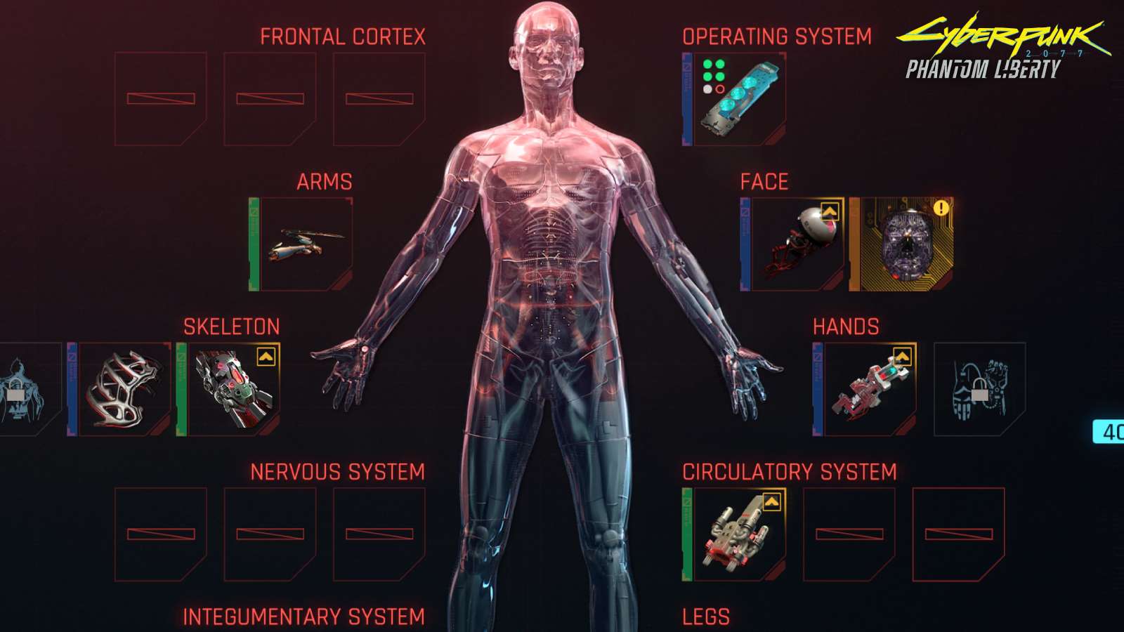 an image of cyberware mods in cyberpunk 2077 phantom liberty