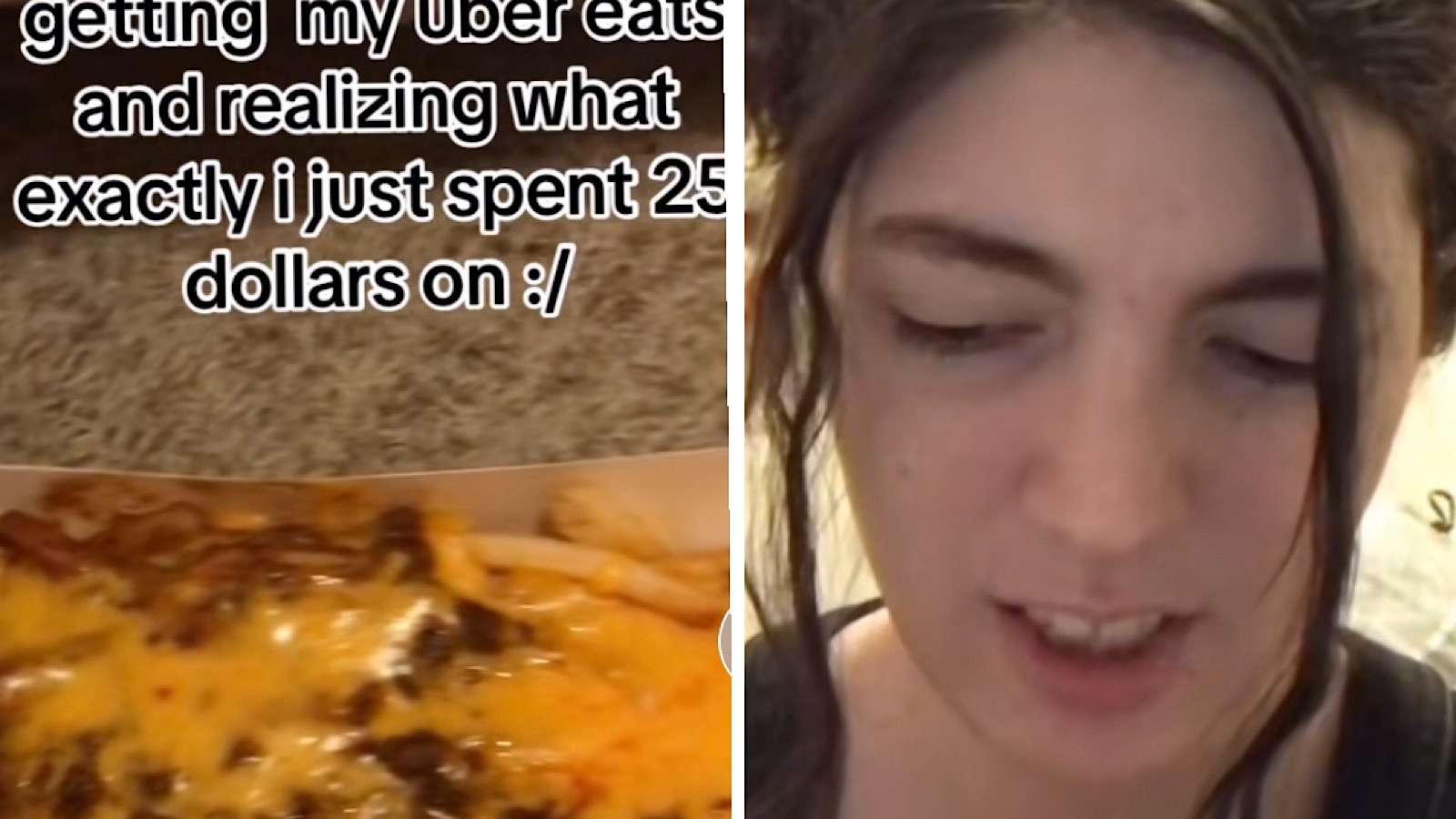 TikToker regretted her Uber Eats delivery order from Sonic because it was too pricey