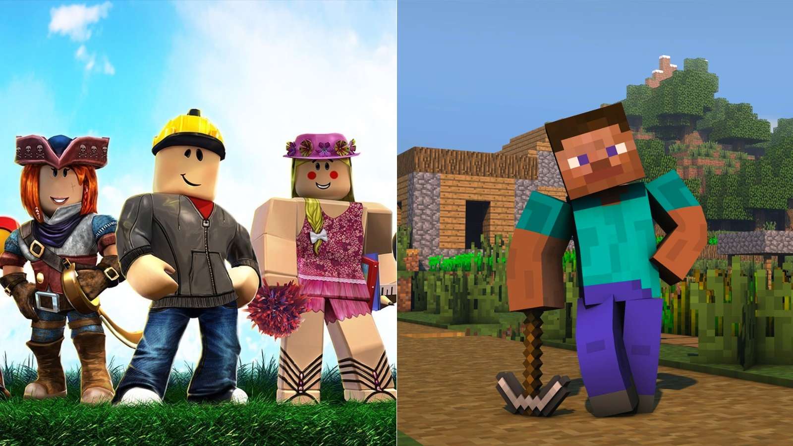 Roblox and Minecraft avatars