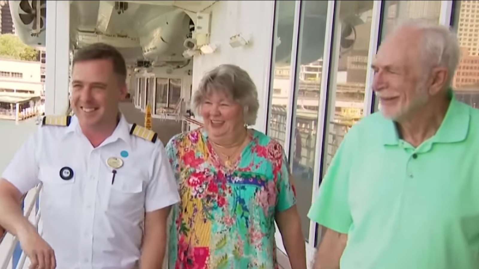an elderly couple booked 51 cruises in a row and are not finished sailing the sea yet