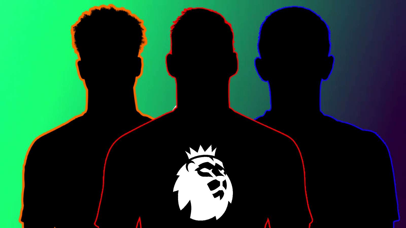 fpl player silhouettes on green and blue background