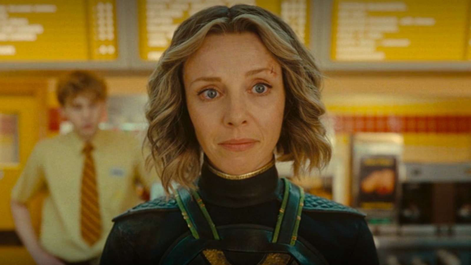 Sylvie in the post-credits scene of Loki Season 2 Episode 1