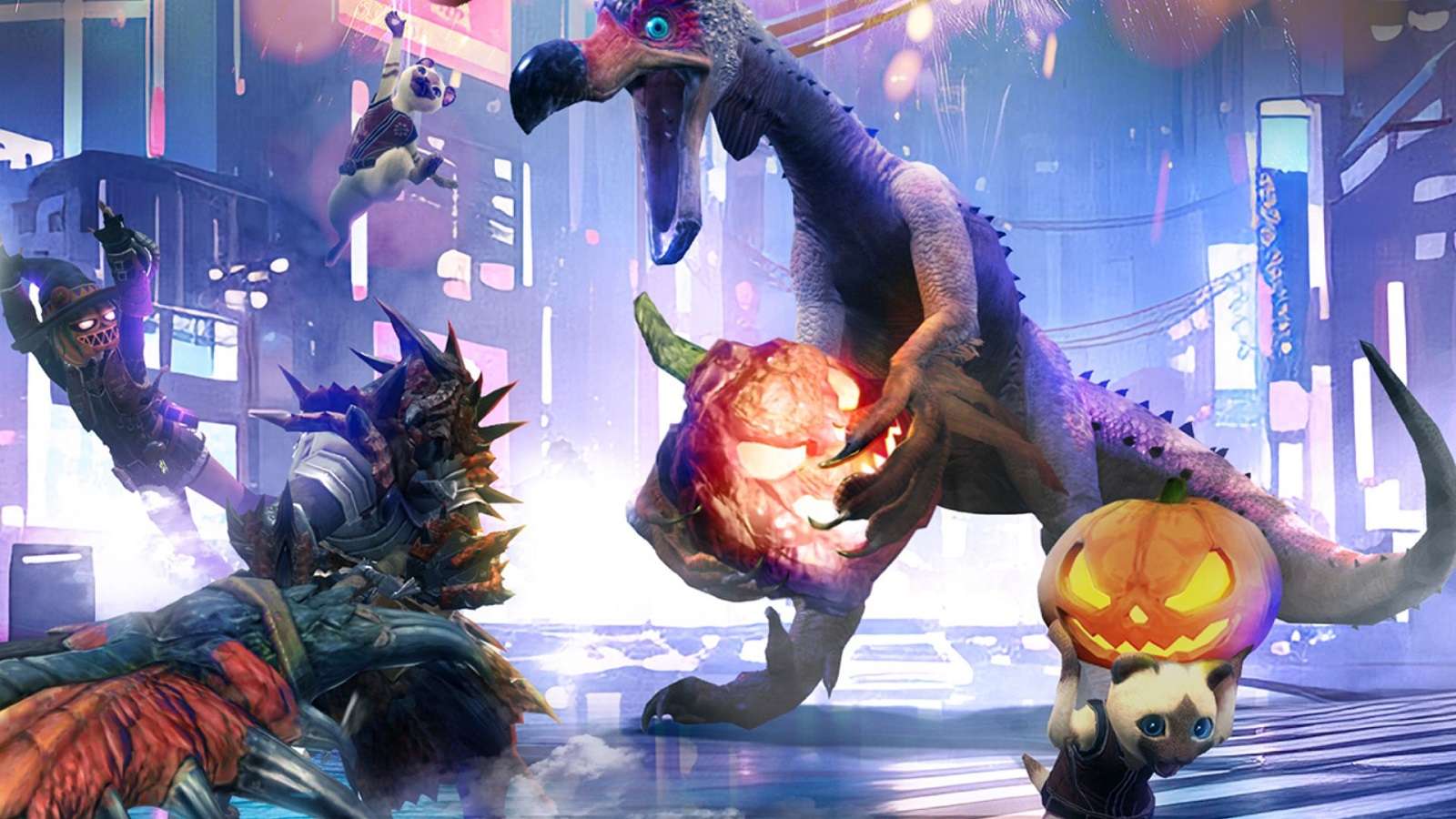 Kulu-Ya-Ku holding a pumpkin in Monster Hunter Now