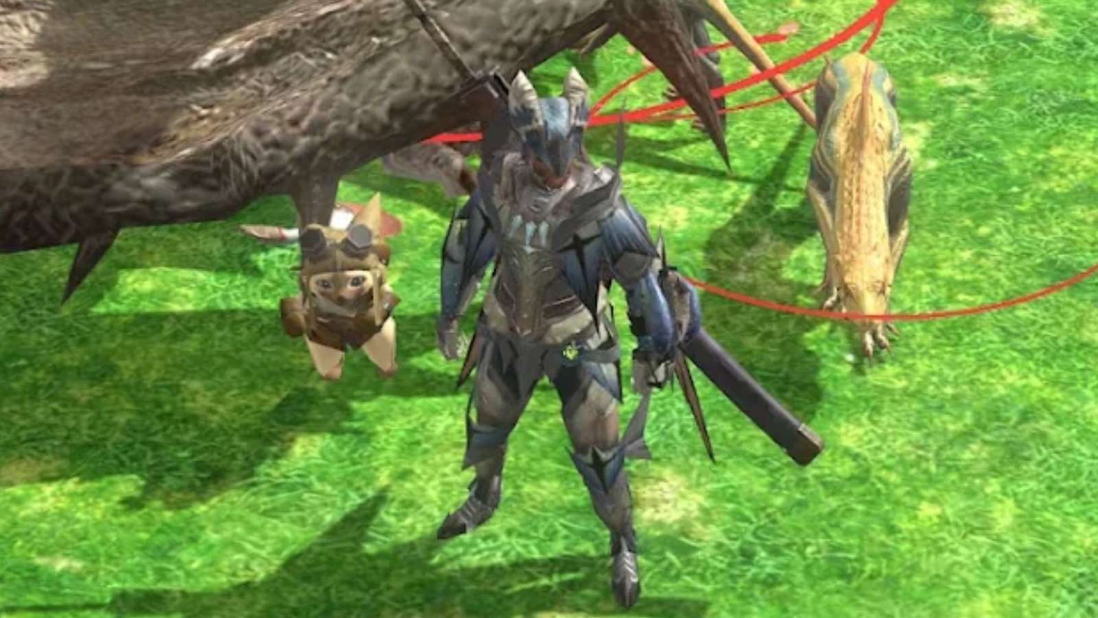 Monster Hunter Now player standing in a field