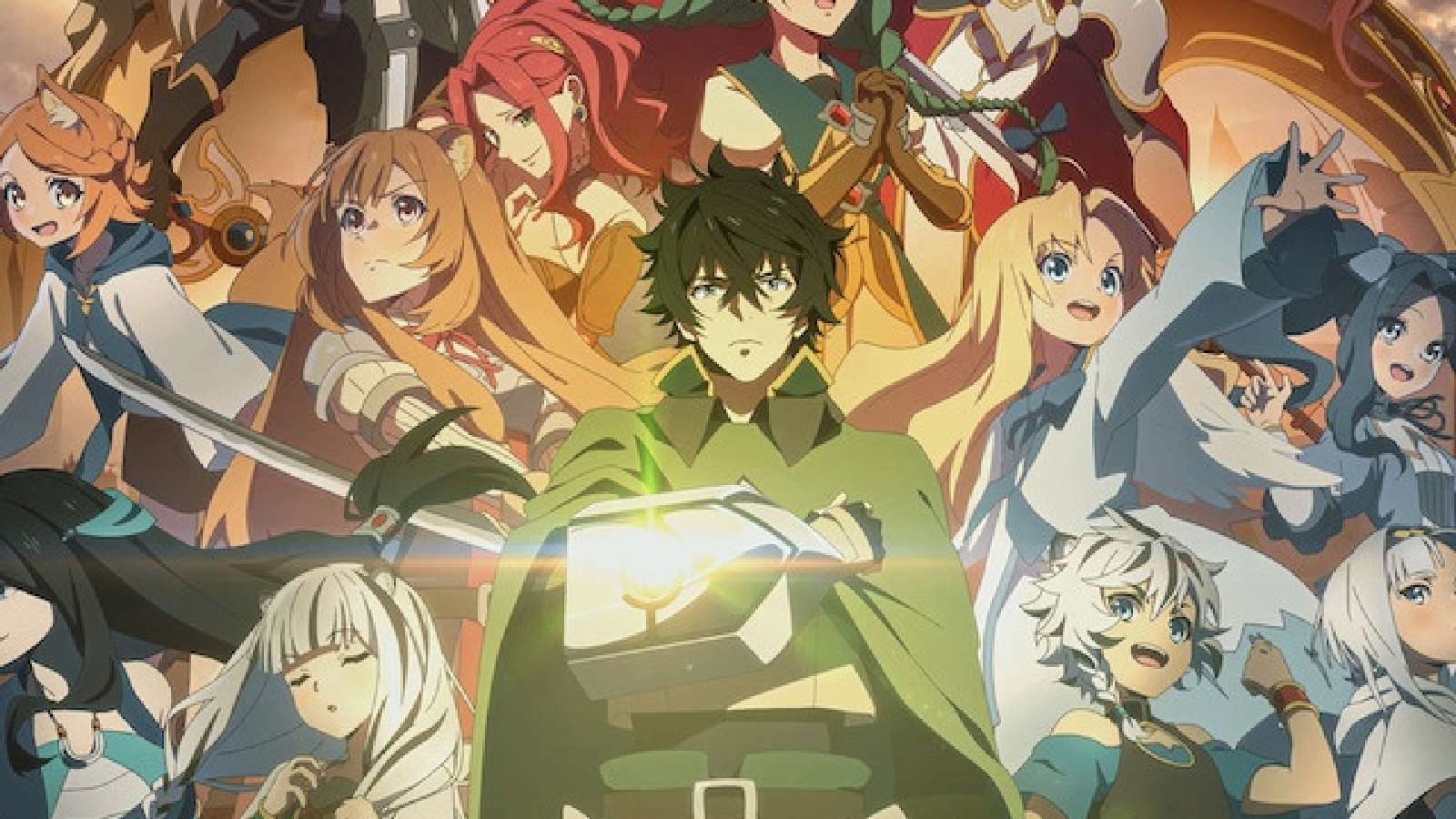 Naofumi and friends in Rising of the Shield Hero.