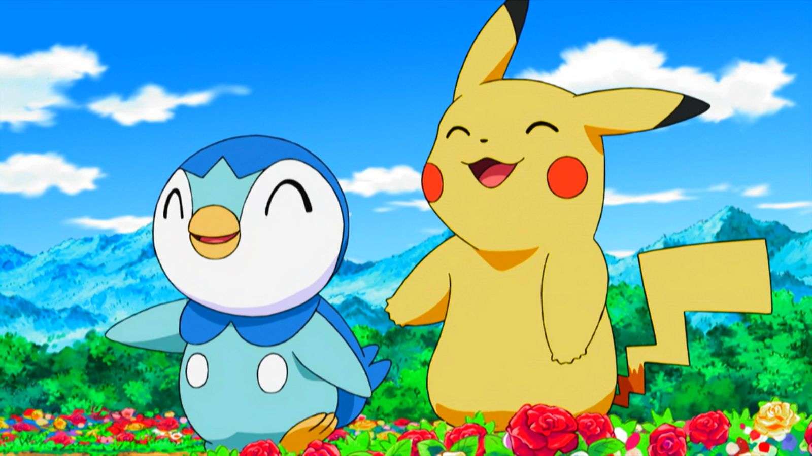 pokemon anime pikachu and piplup