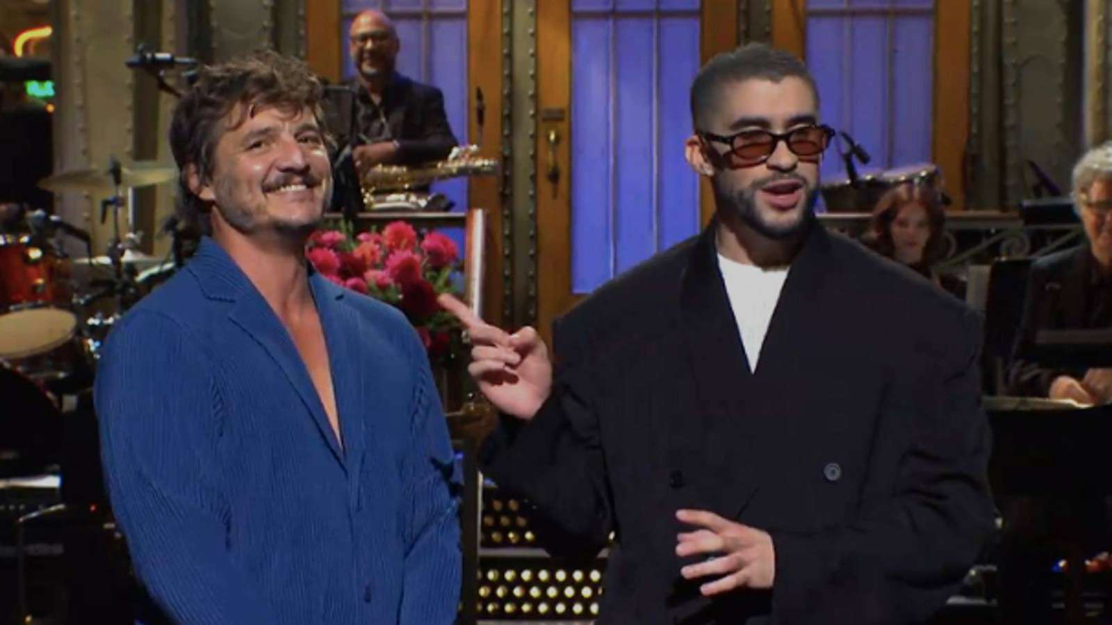 Pedro Pascal and Bad Bunny on Saturday Night Live