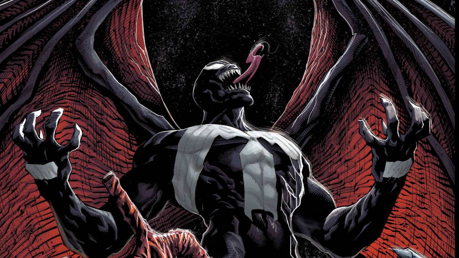 Venom brandishes his wings