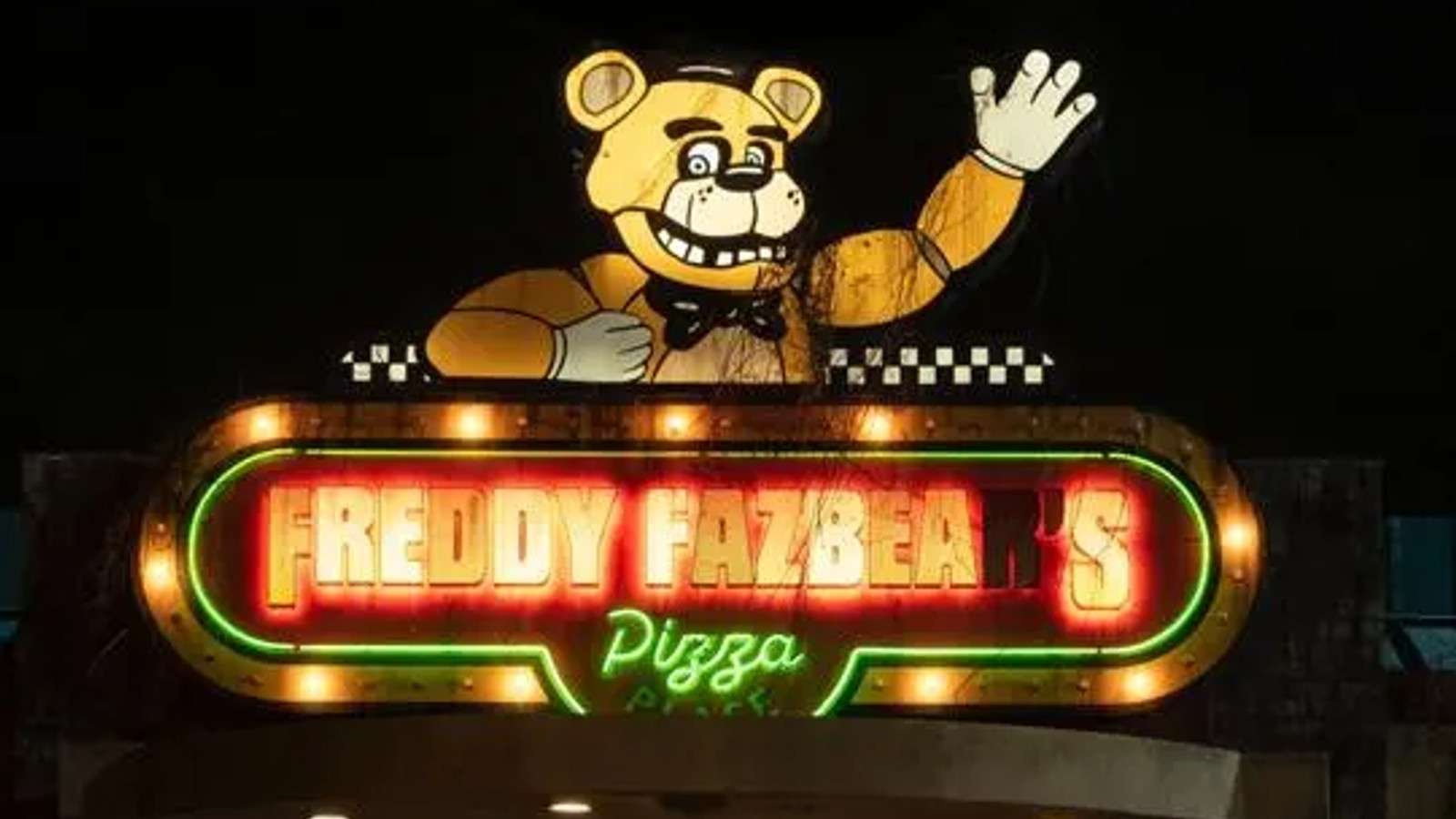 The iconic Five Nights at Freddy's sign.