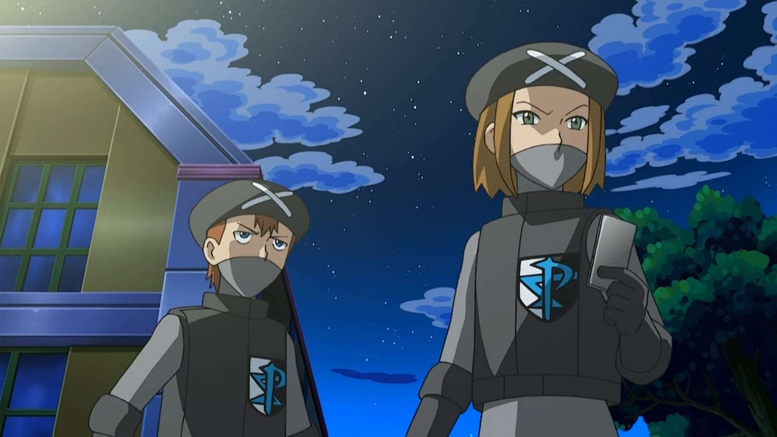 Schwarz and Weiss from Team Plasma in the Pokemon Anime
