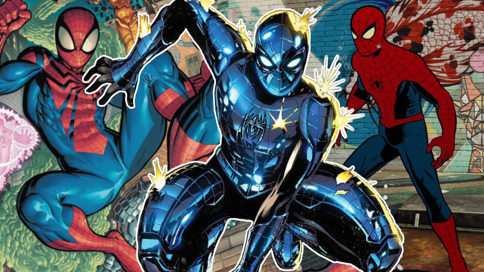 Spider-Man Beyond, Spider-Armor, and Animated Spider-Man costumes