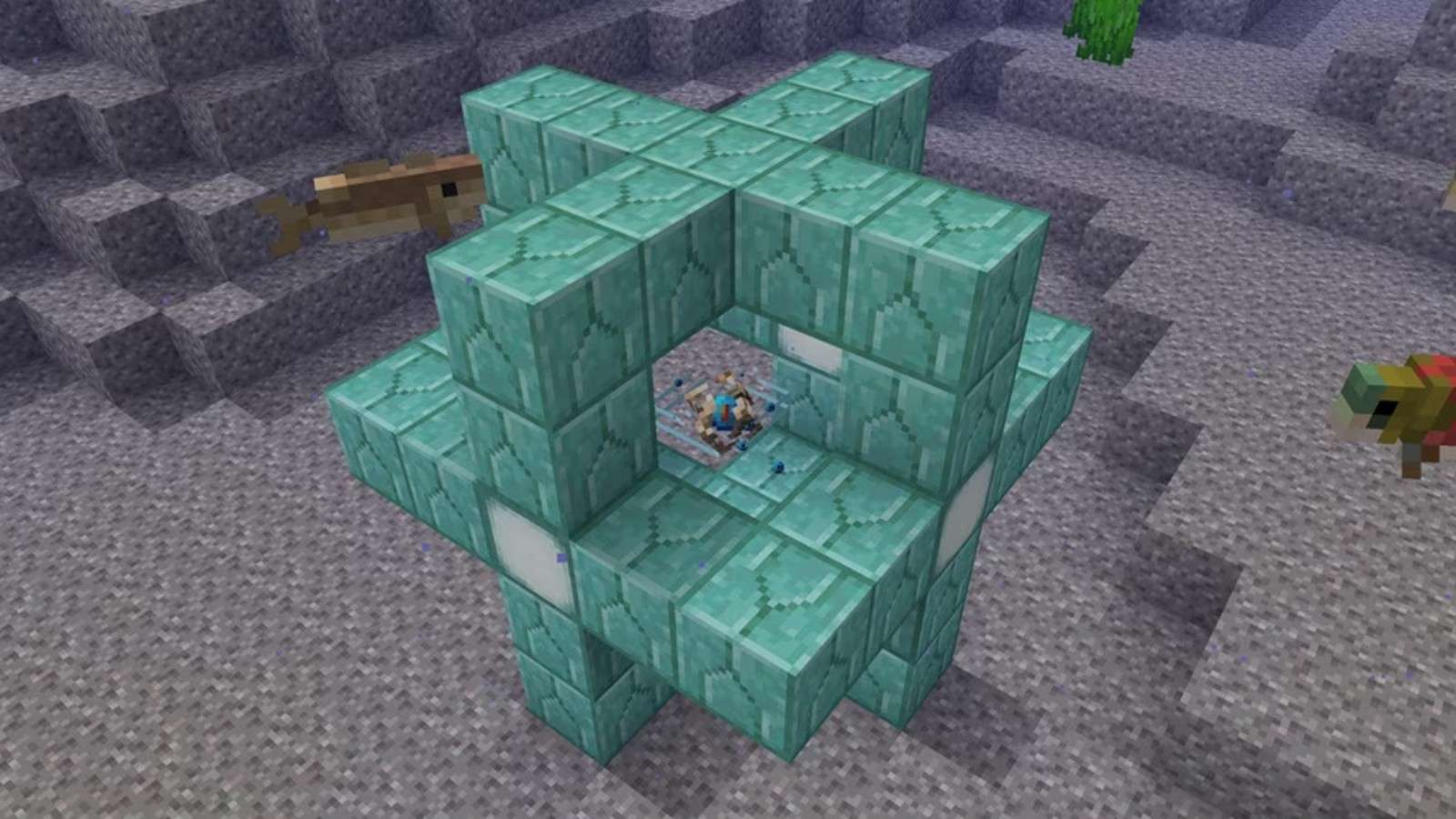 An image of the Heart of the Sea in Minecraft.