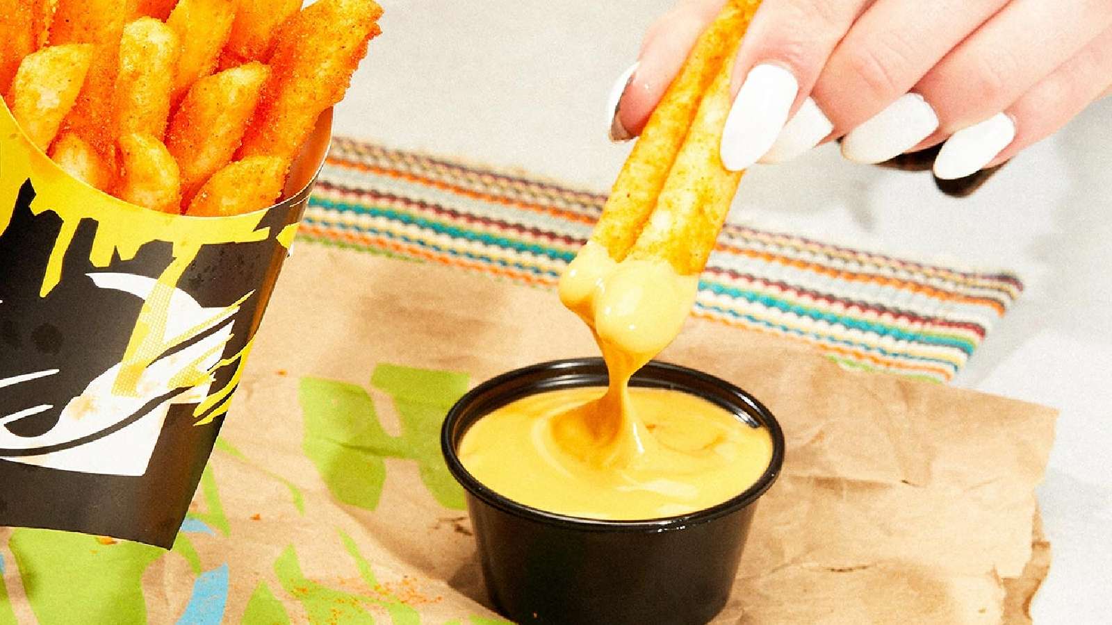 An image of the vegan nacho cheese released by Taco Bell.