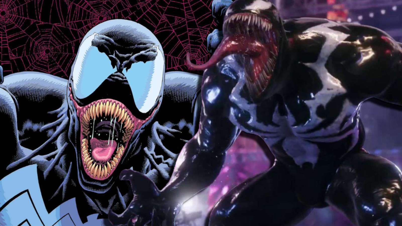 Venom in the comics and in Marvel's Spider-Man 2