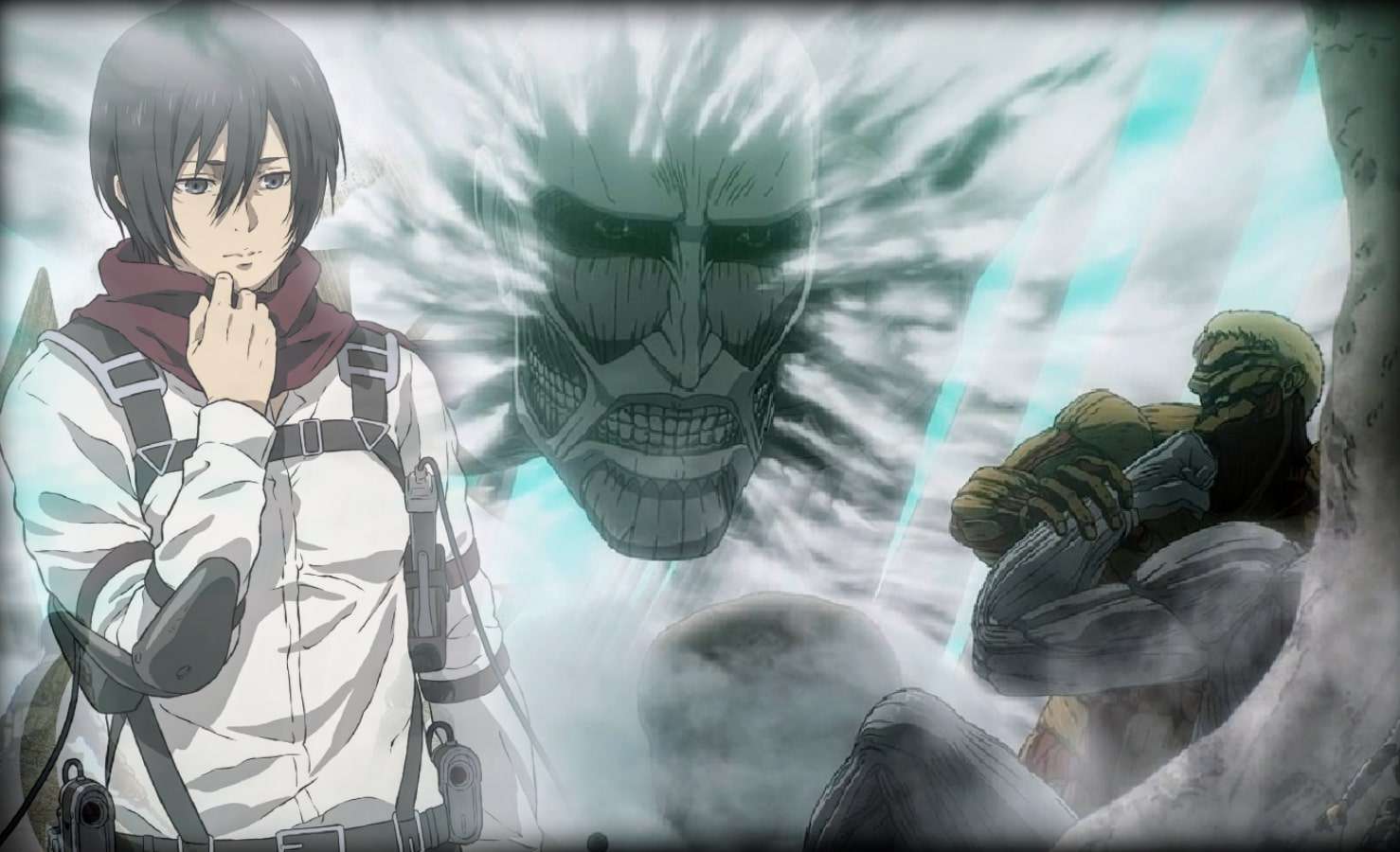 Mikasa in the final episode of Attack on Titan