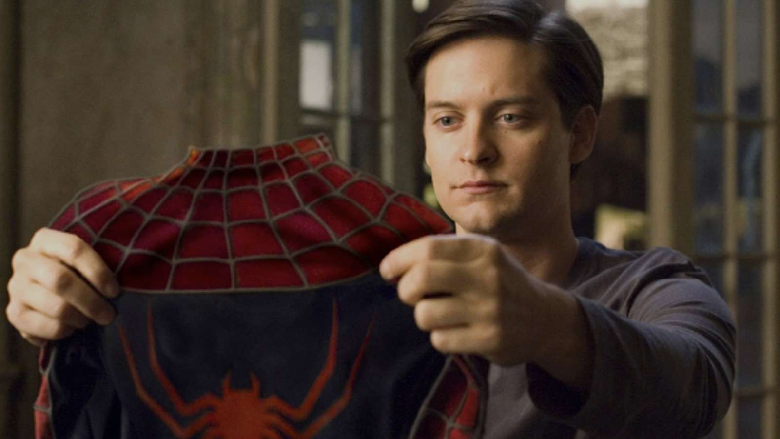 Tobey Maguire as Peter Parker in Spider-Man