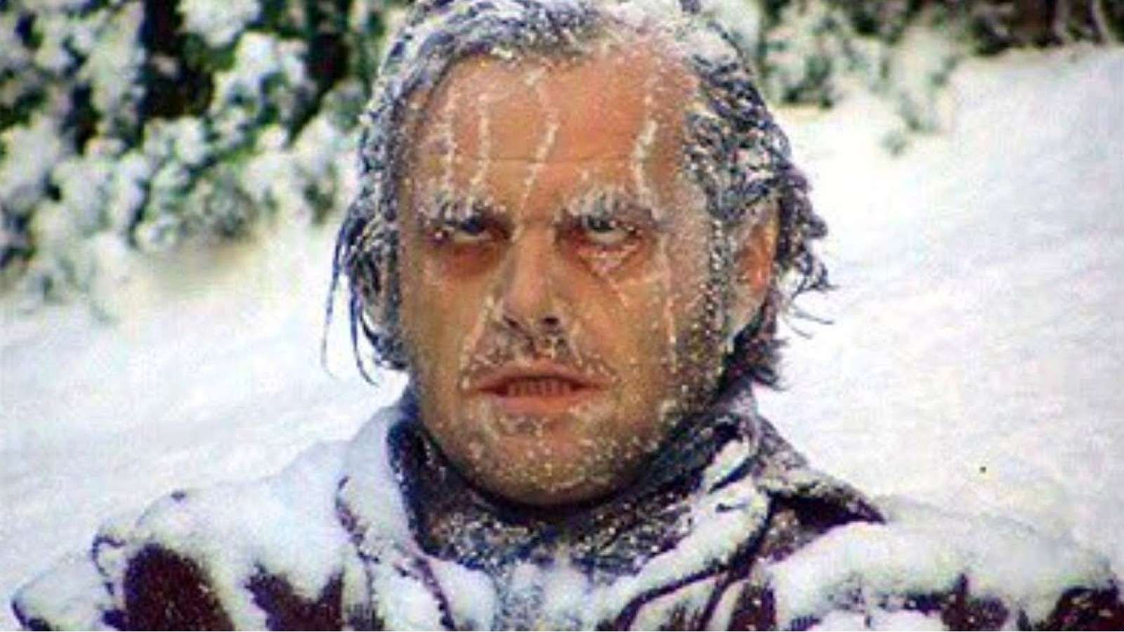 Jack Nicholson, frozen to death in The Shining.