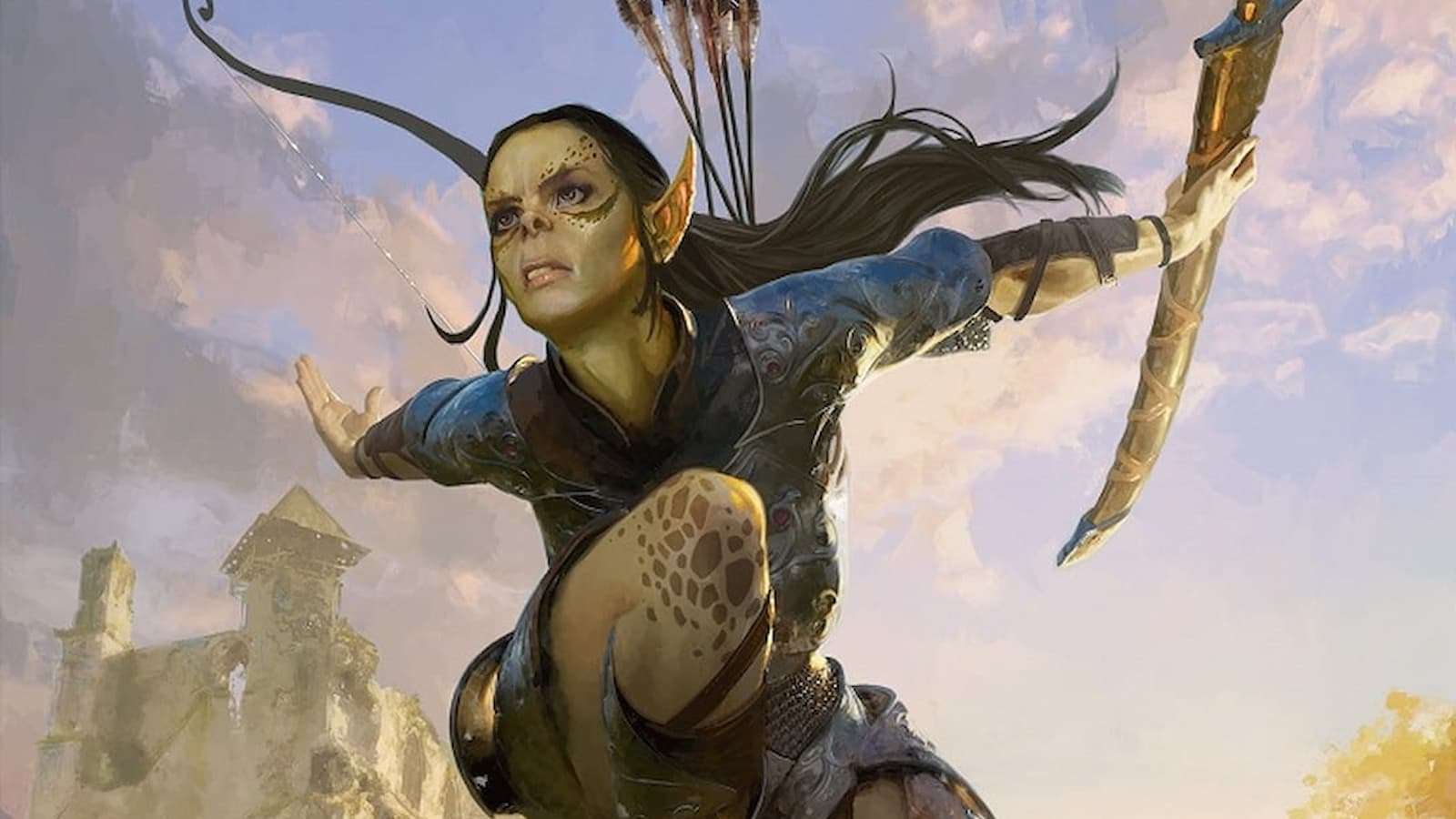 Lae'zel from Baldur's Gate in her Magic: The Gathering Commander appearance