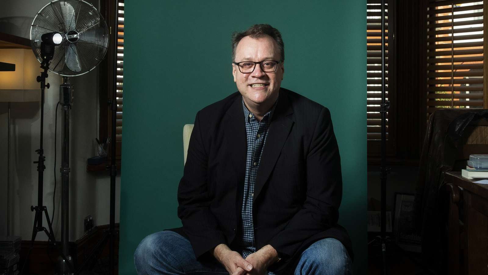 Doctor Who showrunner Russell T Davies poses for a publicity still.