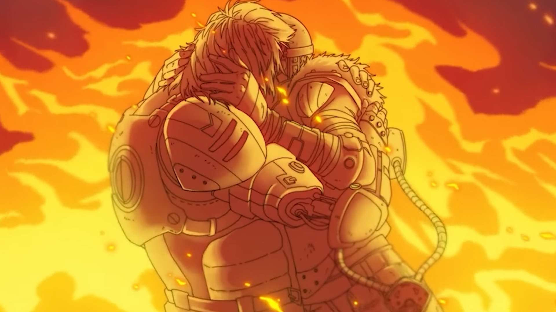 Fuse and Bloodhound kissing in Apex Legends