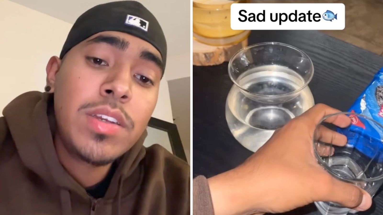 TikToker goes viral after revealing he accidentally swallowed his pet fish