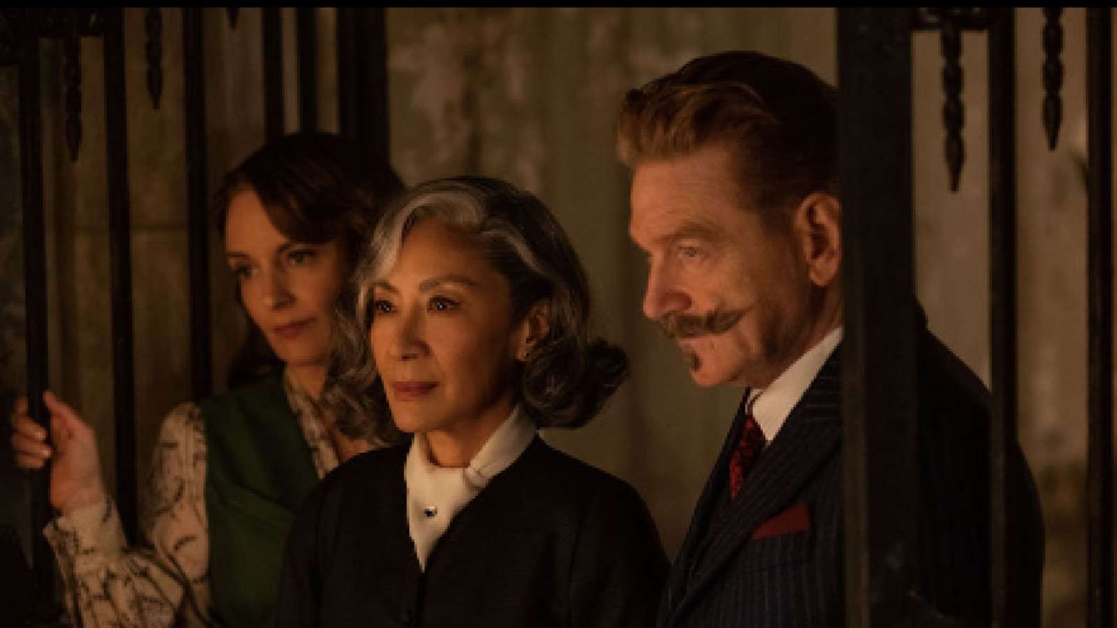 Kenneth Branagh, Michelle Yeoh, and Tina Fey in A Haunting in Venice