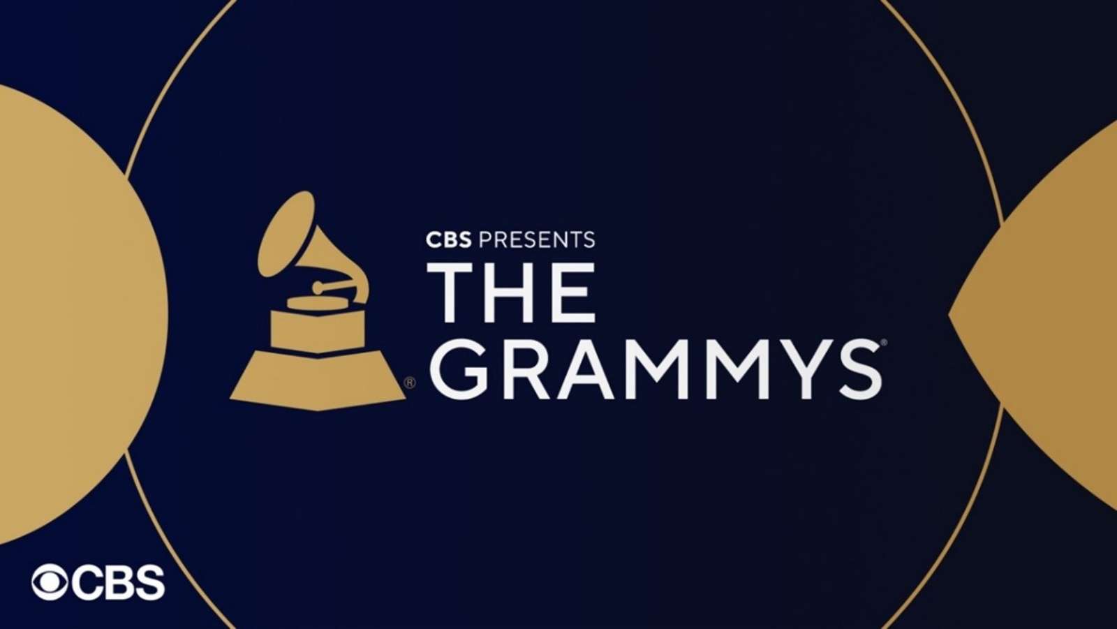 The Grammy Awards logo featured a golden gramophone award.