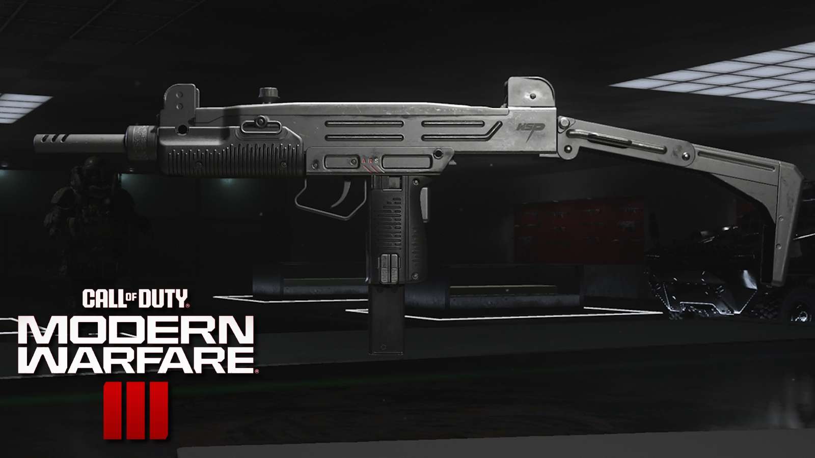 WSP-9 SMG in Modern Warfare 3 with game logo