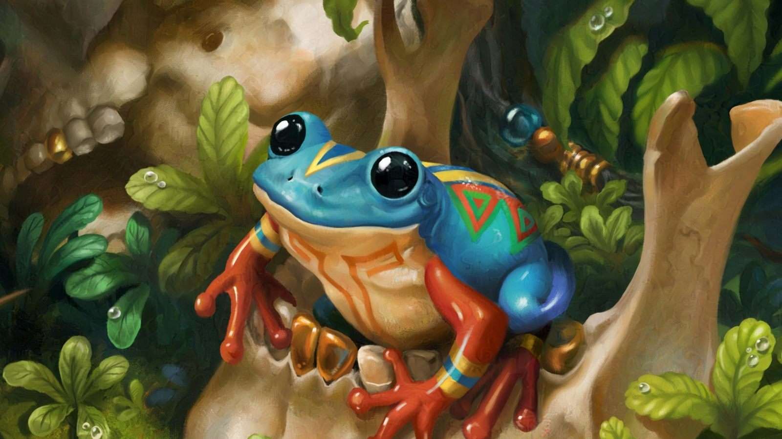 MTG Poison Dart Frog jungle art