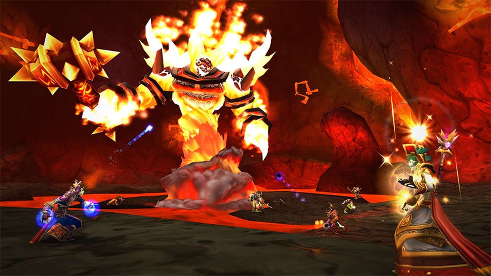 Players fight Ragnaros in Season of Discovery