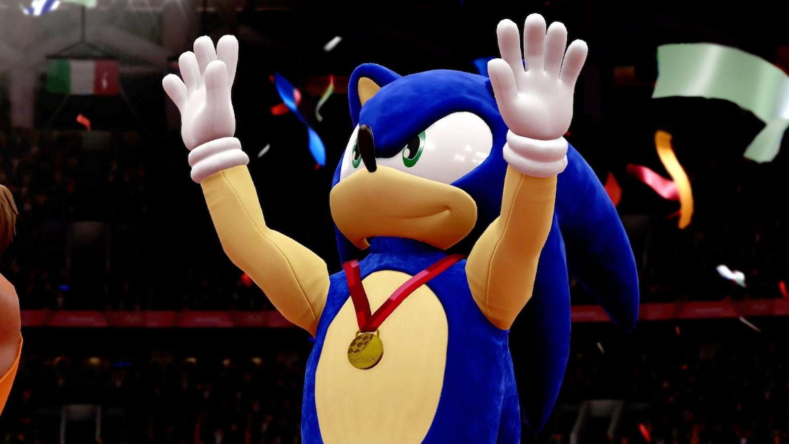 Sonic costume from Tokyo Olympics 2020 game