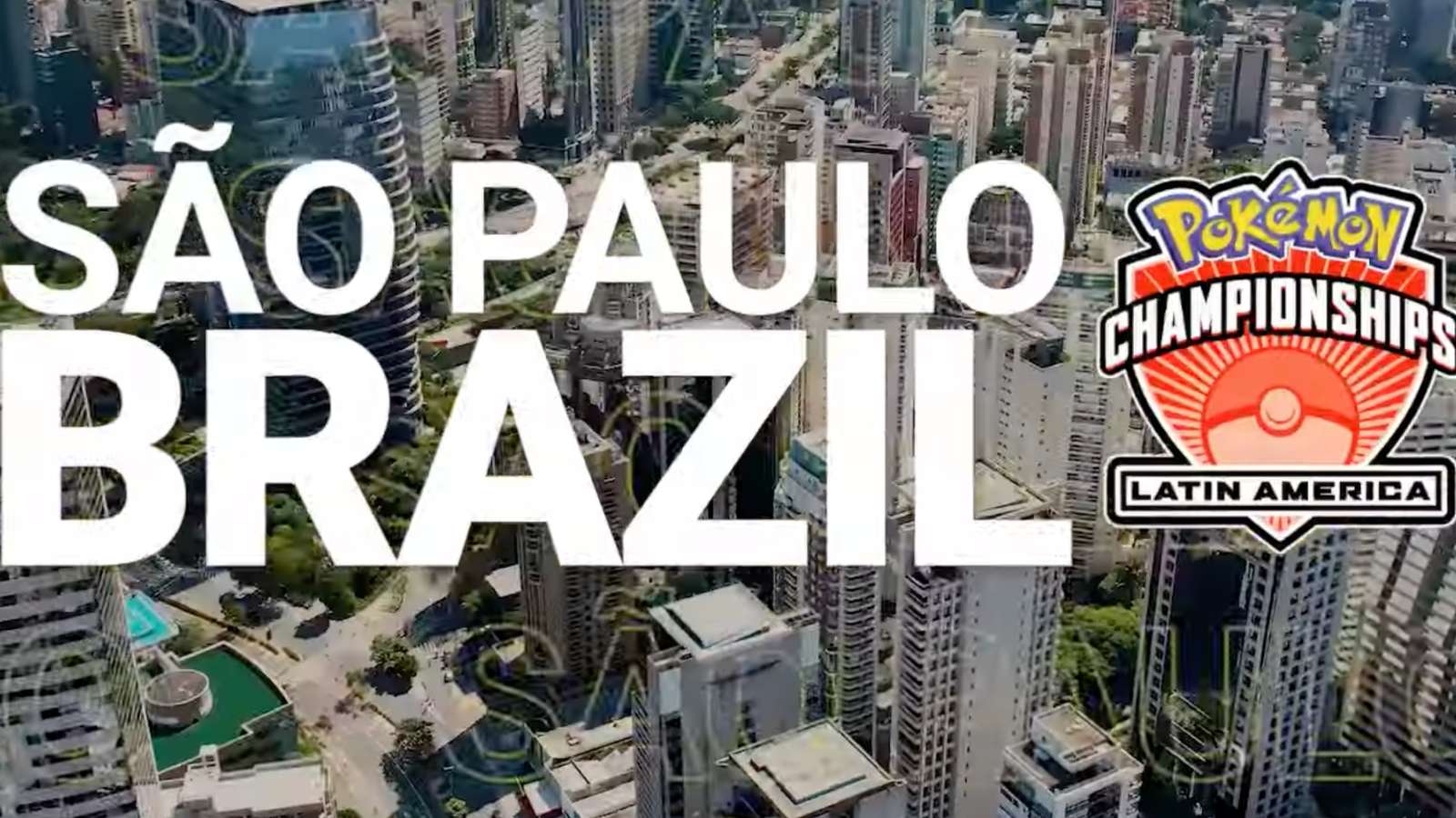 City of Sao Paolo Brazil, and a Pokemon Championship Latin America badge