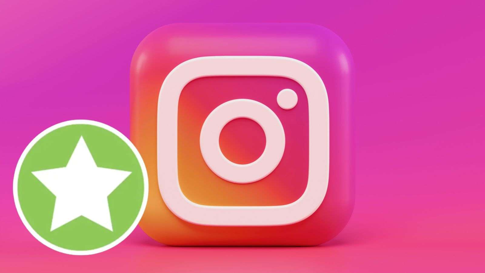 Instagram logo with green close friends symbol