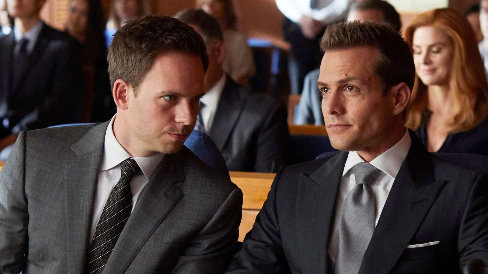 Patrick J. Adams and Gabriel Macht for Suits as Michael and Harvey