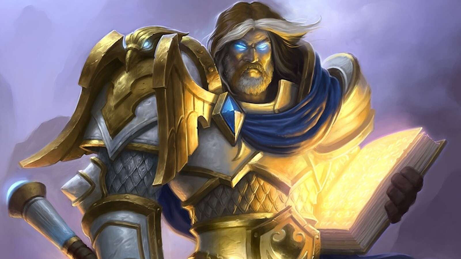 A Paladin stands with a glowing tome in Season of Discovery (Hero Talents Guide)