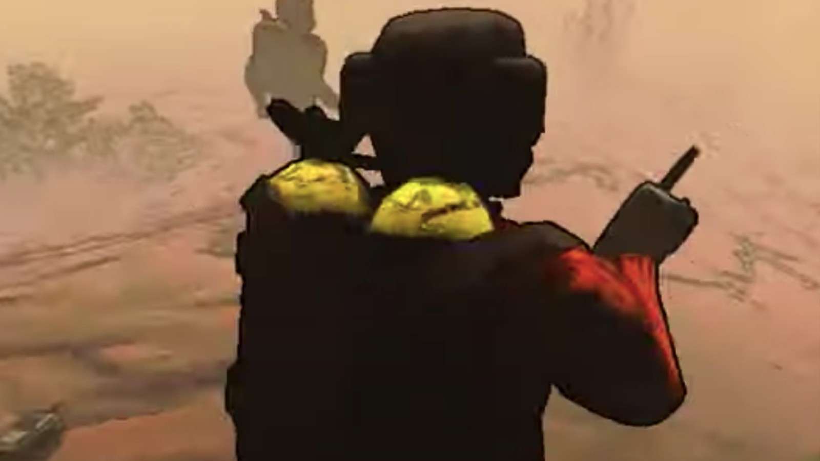 An image of a player with a jet-pack in Lethal Company.