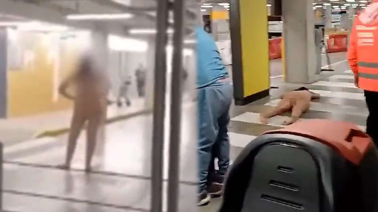Naked 'female Terminator' attacks people at airport after taking mushrooms