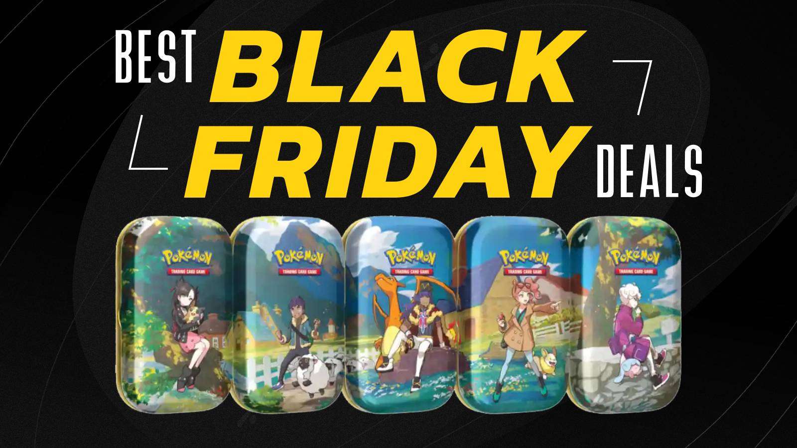Pokemon TCG Crown Zenith Mini Tins are visible below text reading Best Black Friday Deals