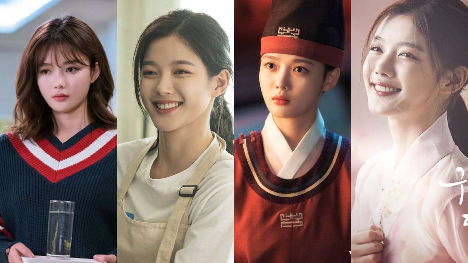 Kim Yoo-jung in Clean with Passion for Now, Backstreet Rookie, Lovers of the Red Sky, and Love in the Moonlight.
