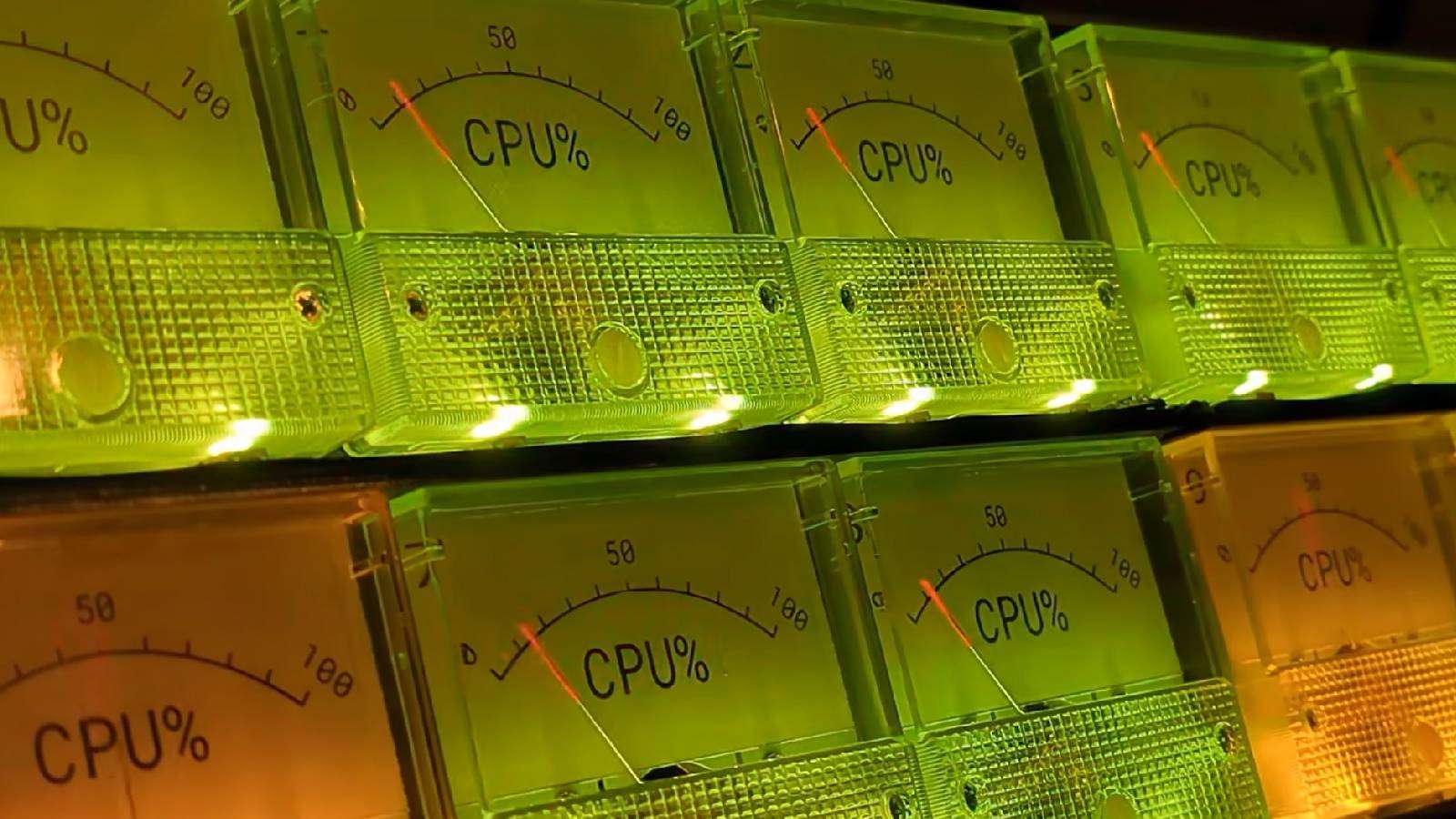 Analog CPU monitor dials