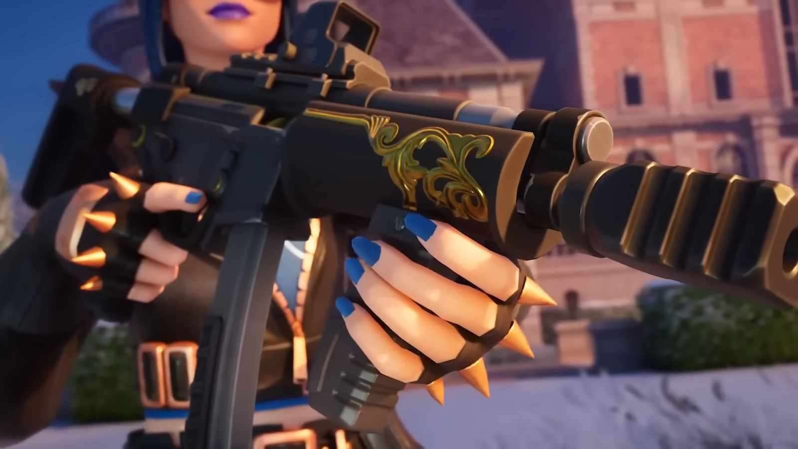 Fortnite player holding a weapon in Chapter 5.