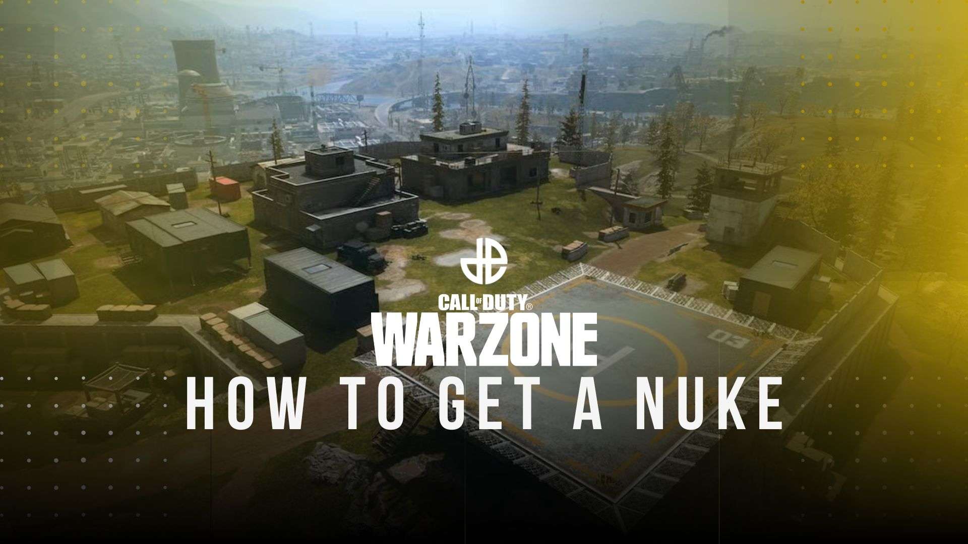 Urzikstan map in Warzone with yellow and white text around it