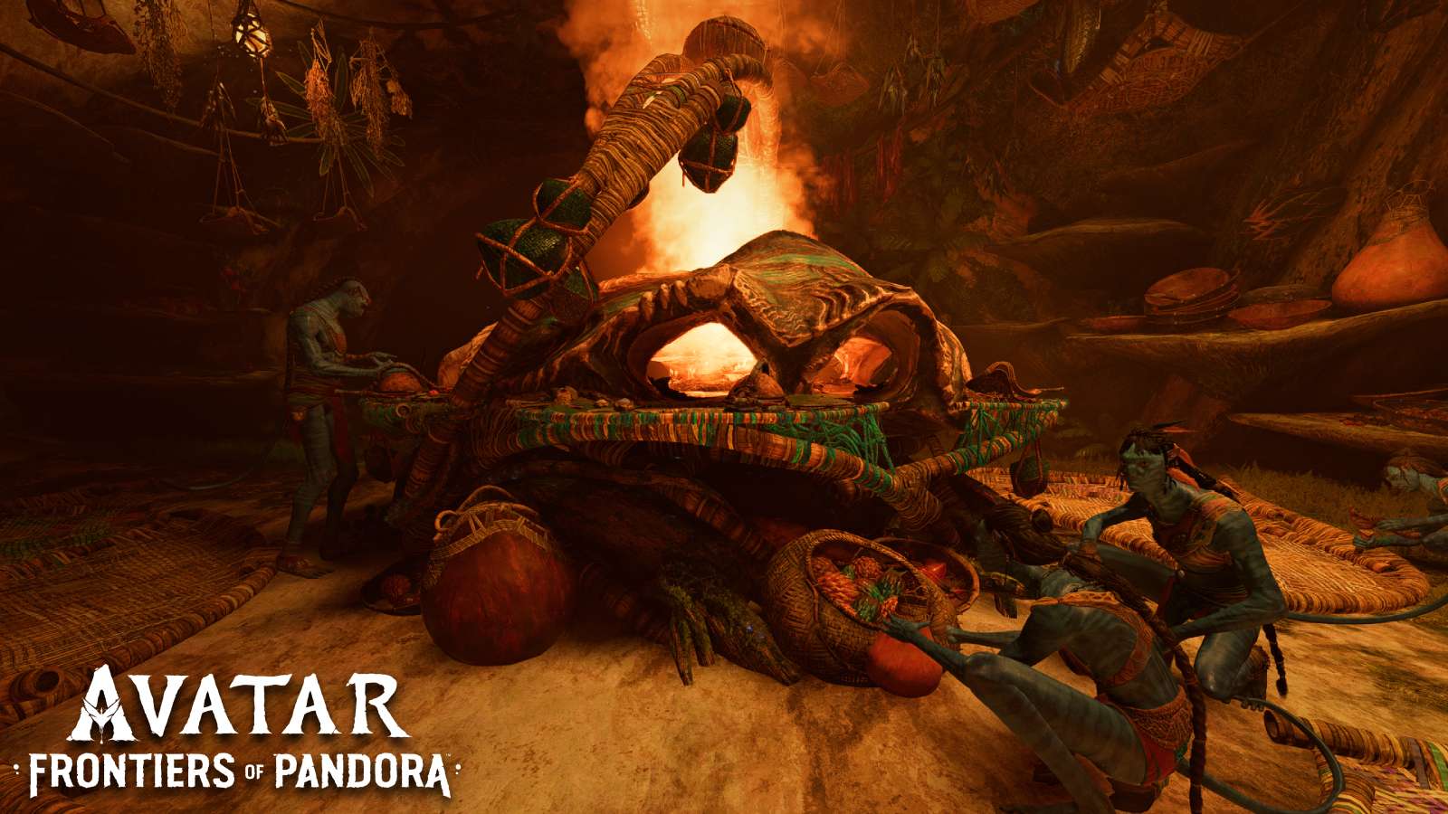 a table to cook food to restore energy and health in Avatar: Frontiers of Pandora
