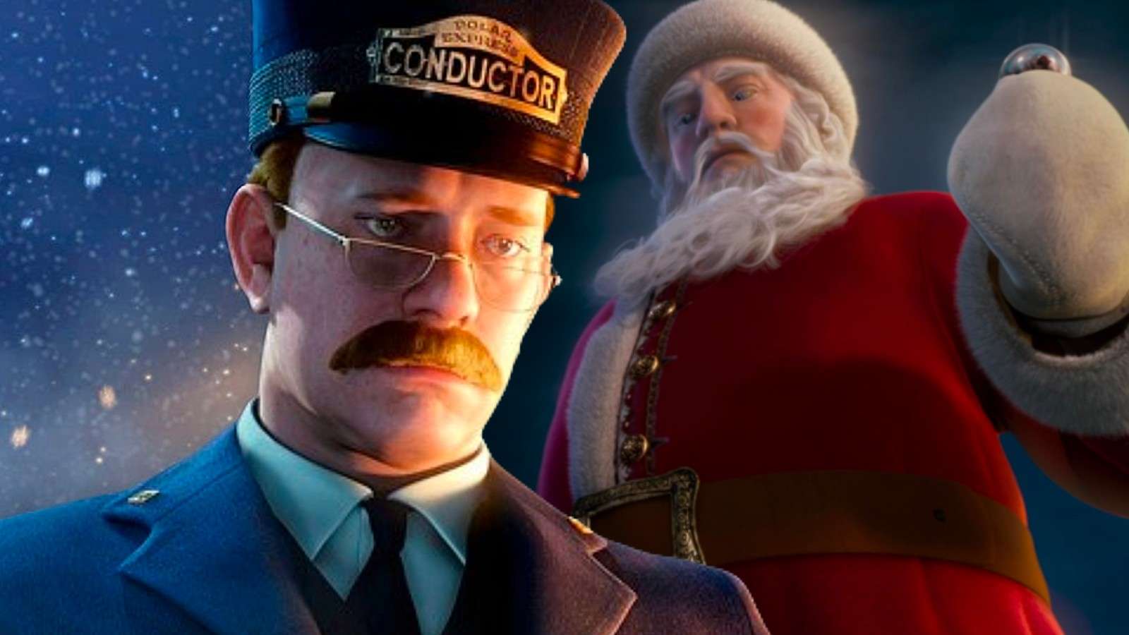 Tom Hanks in The Polar Express as the Conductor and Santa