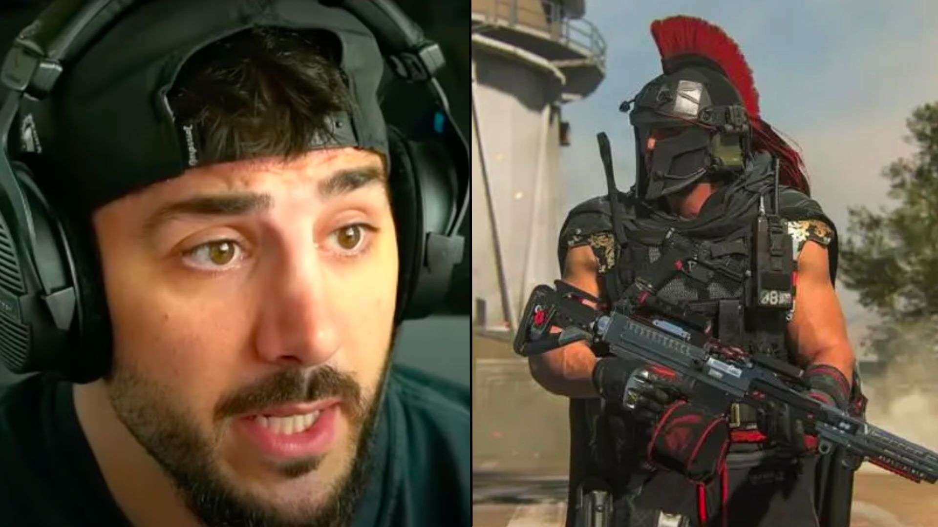 NICKMERCS die by side with his own Warzone skin of red roman soldier