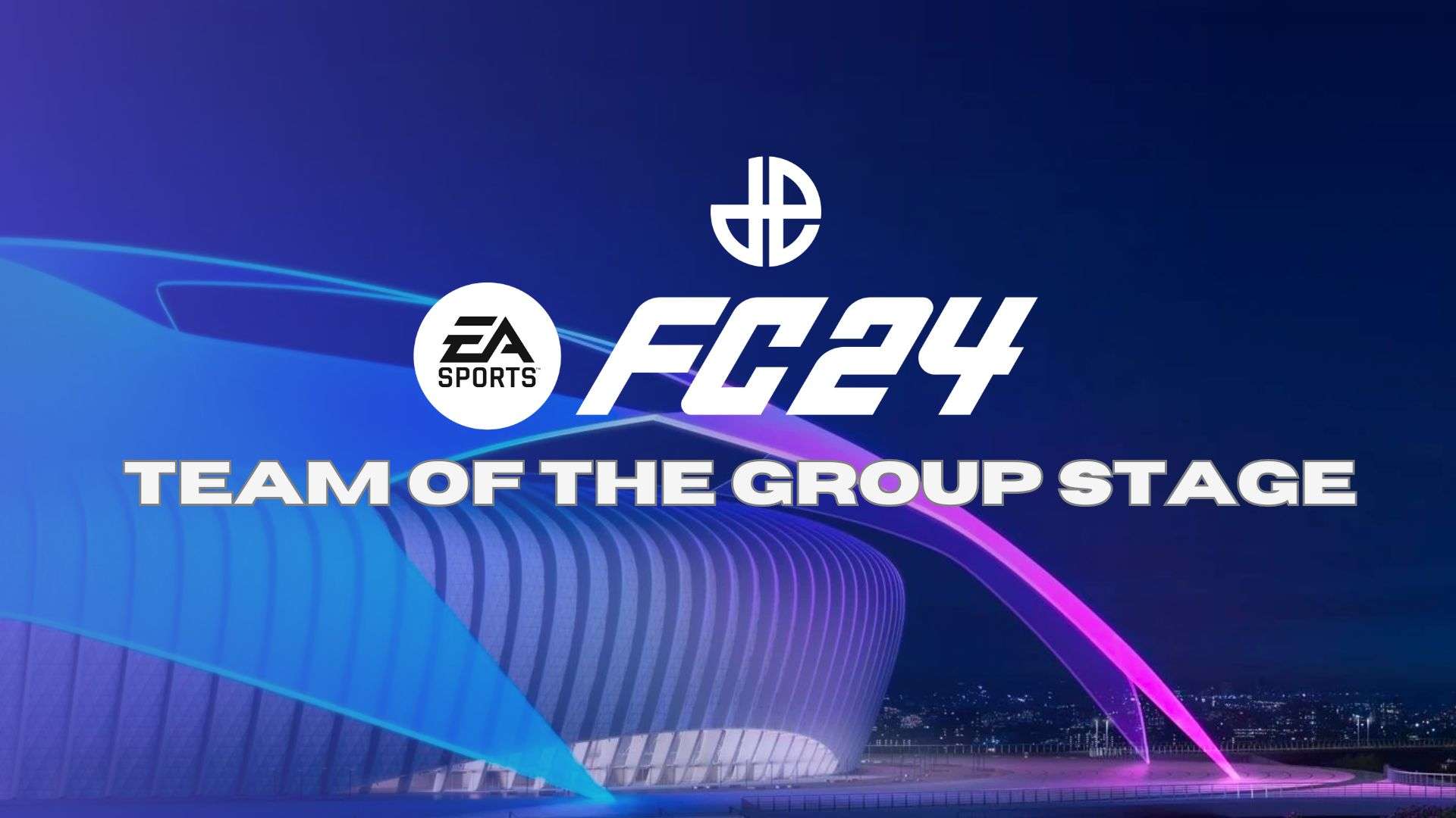 EA SPORTS FC 24 logo on champions league logo for team of the group stage