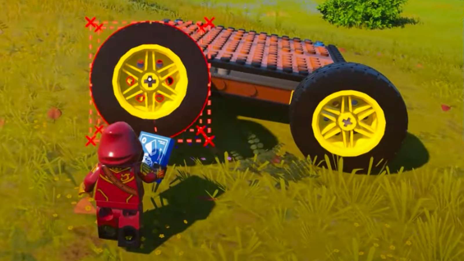 LEGO Fortnite wheels in the game.