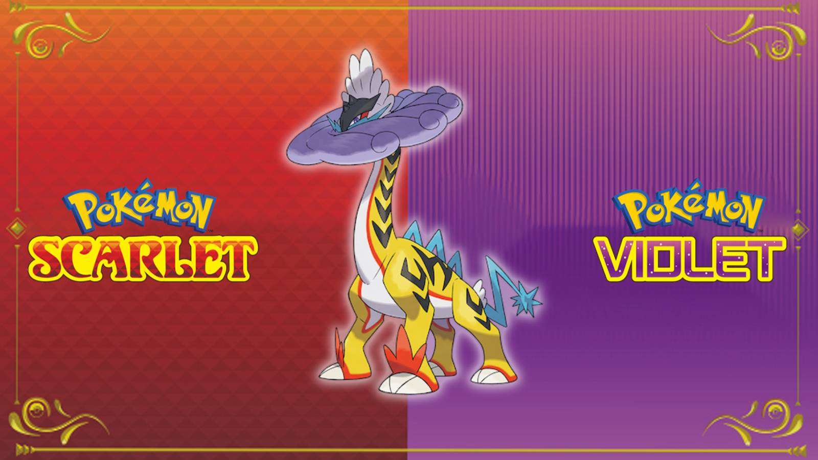 The Pokemon Raging Bolt appears against a background featuring the Pokemon Scarlet & Violet logos.