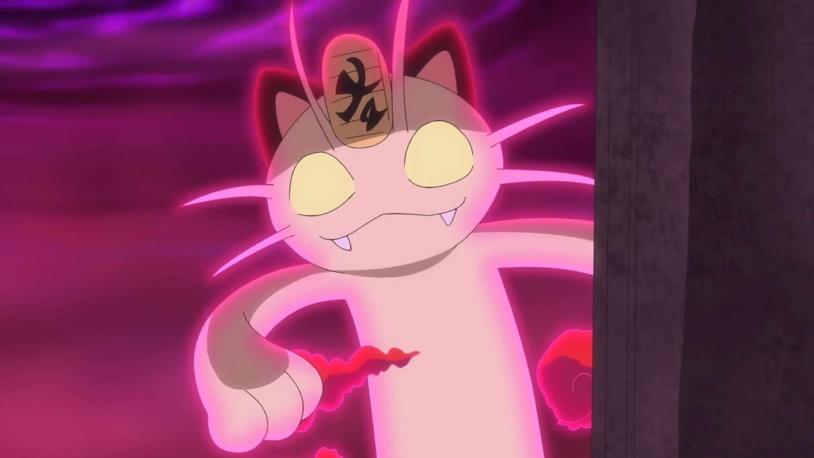 Gigantamax Meowth in the Pokemon anime